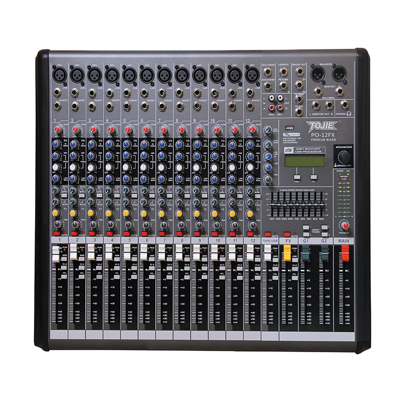 12路调音台（2路编组）    PO-12FX